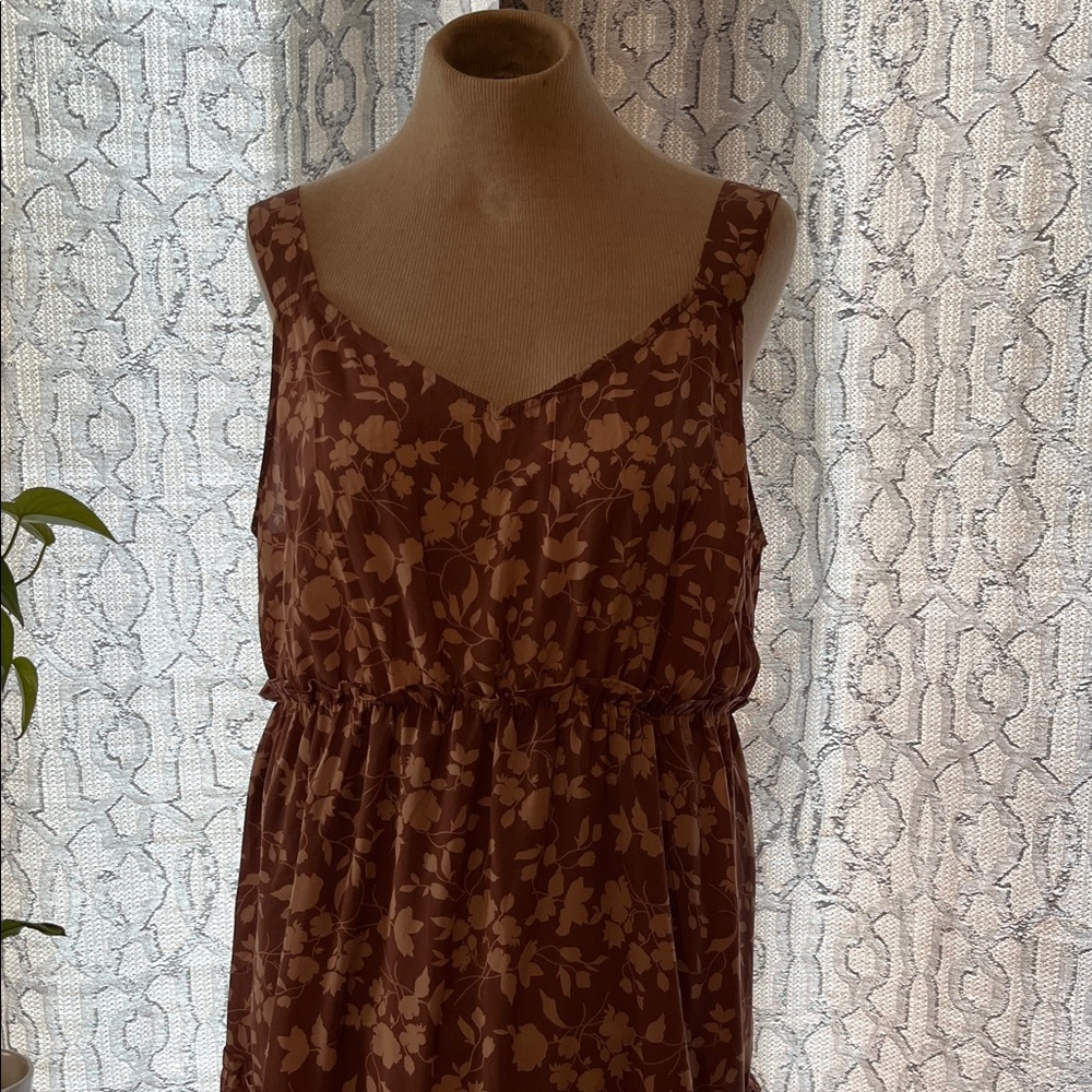 Perch by Blu Pepper Vintage pink and dusty rose floral Sleeveless Dress
